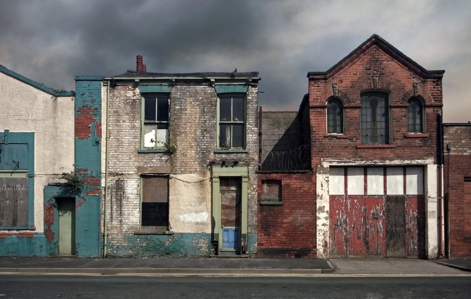 Empty commercial buildings